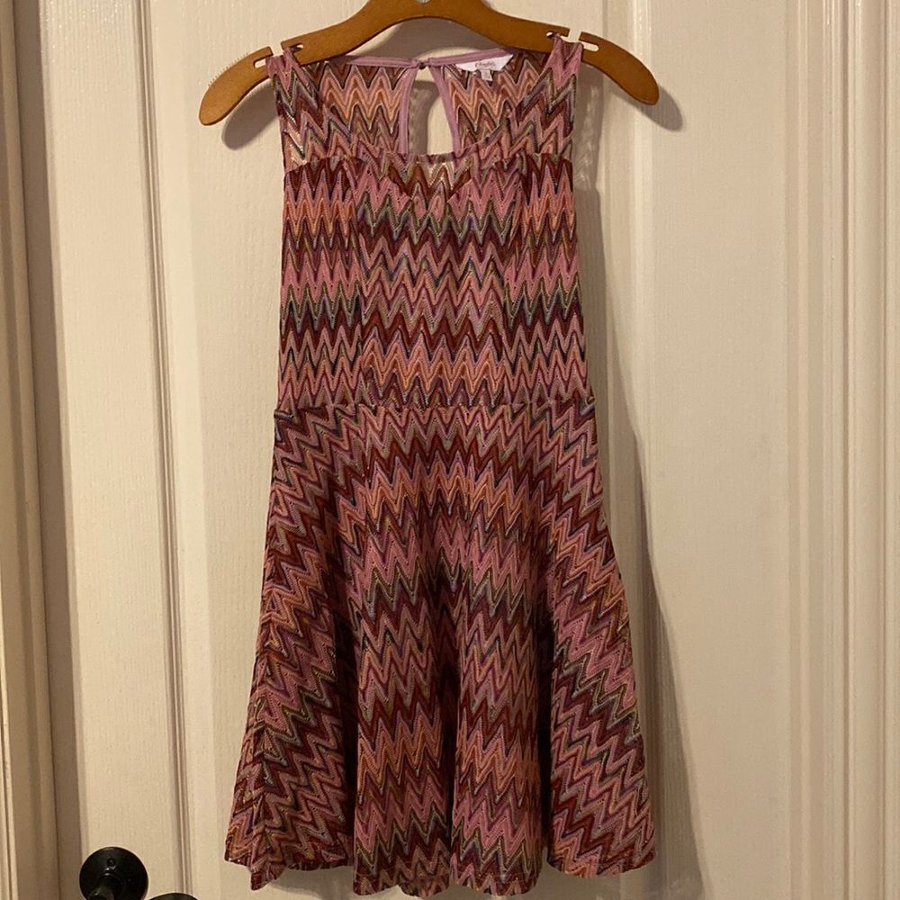 Candies Women’s Zig-Zag Multicolored A-Line Dress Size Small NWOT